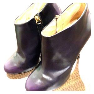 Giuseppe Zanotti black leather, stiletto booties